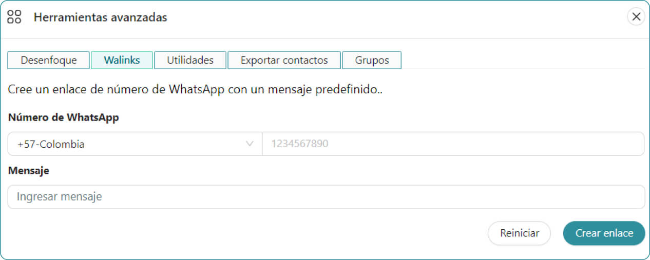 crea links directos a whatsapp con etivi+ crm